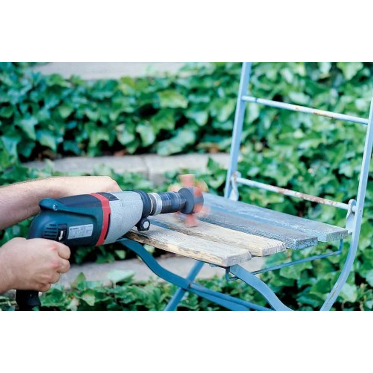 wolfcraft Nylon-Fächerbürste Ø 100 x 20 mm, Sechskant-Schaft (6.35 mm), 1512000 – Bild 2