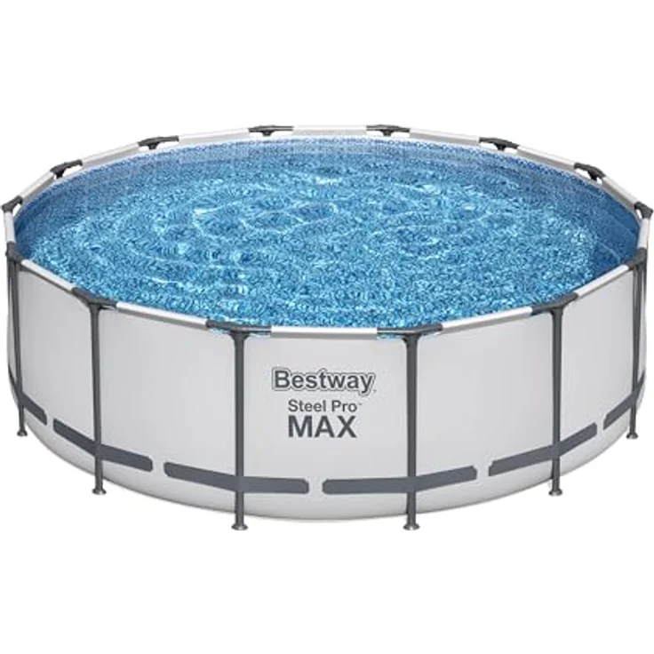 Bestway 5612X Steel Pro MAX Frame Pool Set Ø427x122cm Pumpe Leiter Abdeckplane – Bild 2