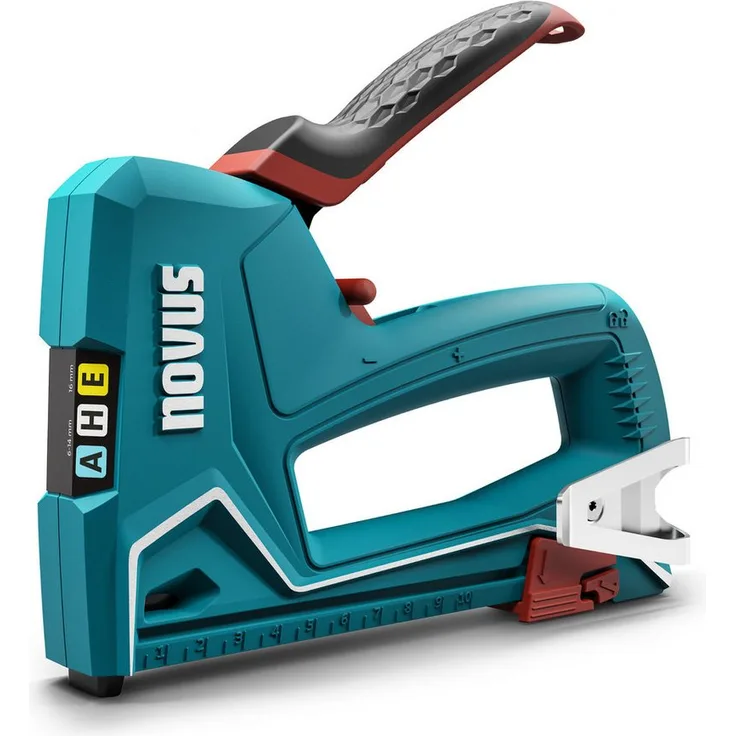 Novus Tools Handtacker J-50, Aluminium für 6-14 mm Feindrahtklammern & 16 mm Nägel, ergonomisch und langlebig