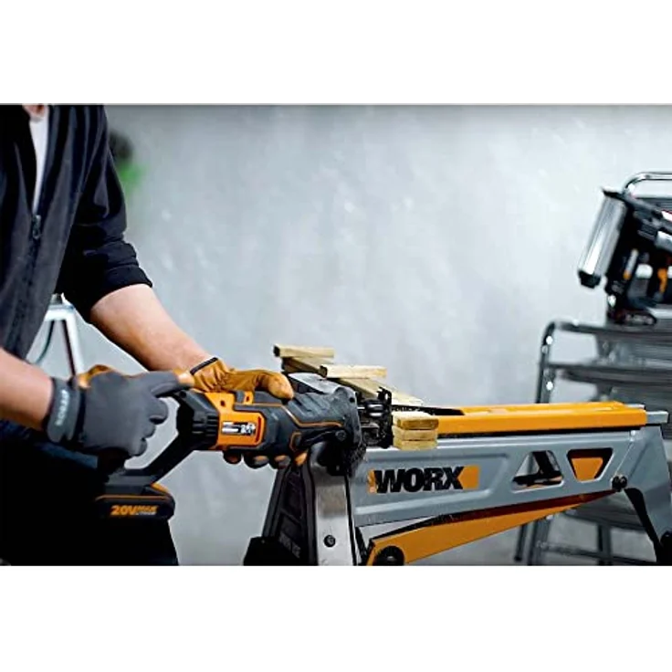 WORX WX500.9 Akku-Säbelsäge 20V ? Akkusäge zum Schneiden von Holz, PVC, Stahl u. v. m. ? Verstellbare Fußplatte, variable Geschwindigkeit ? Ohne Akku & Ladegerät – Bild 5