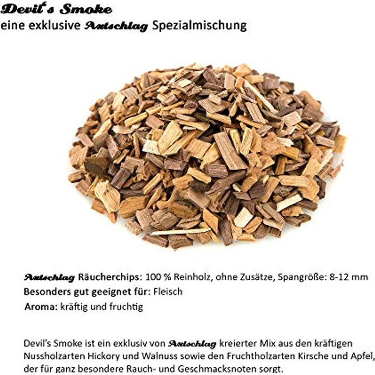 Axtschlag Smoking Chips Devil Smoke Räucherholz Räucherchips 1 kg 100G00M1500V – Bild 3