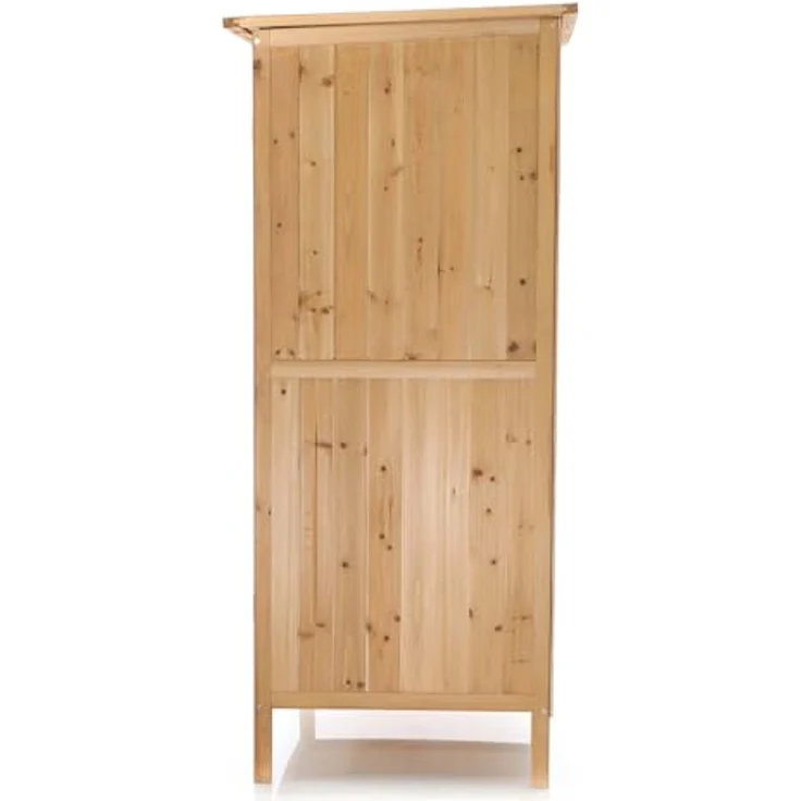 Wiltec Gartenhaus mit 1 Tür in Naturfarbe Holz 92 x 57 x 154cm - Robuste Bauweise, optimale Maße, praktische Aufbewahrung, wetterfestes Dach, einfache Montage by Wiltec – Bild 5