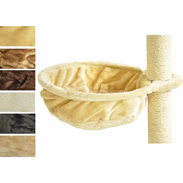 nanook Liegemulde für kräftige Katzen, Schlafmulde und Aussichtsplattform für Kratzbäume, kuscheliges Katzenbett zum Nachrüsten, 40 cm Ø, Tiefe 12 cm, metallverstärkter Rahmen, passend zu Kratzbäumen Sigurd und Niklas – Bild 1