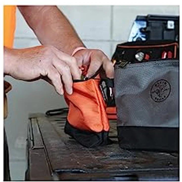 Klein Tools Werkzeugtasche mit Reißverschluss in Orange-Schwarz, Grau-Schwarz, 31,8 cm Leinen, 2er-Pack Klein Tools 55470 – Bild 10
