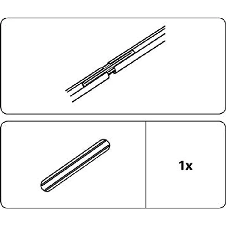 GARDINIA Schienenverbinder für Aluminiumschienen 13 mm, Länge: 6,3 cm, Kunststoff, Transparent – Bild 3