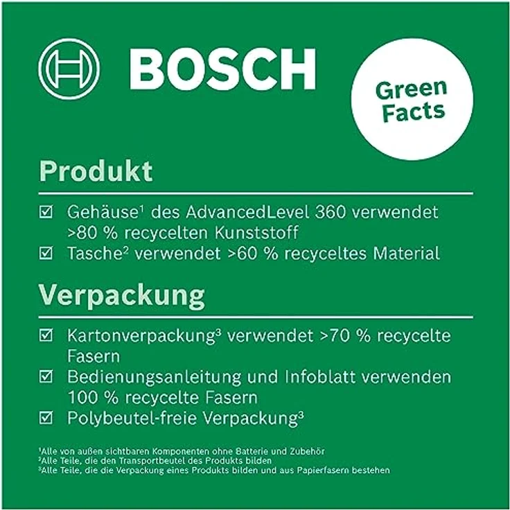 BOSCH AdvancedLevel 360 Kreuzlinien-Laser, Grüne Lasertechnologie, im eCommerce-Karton – Bild 3