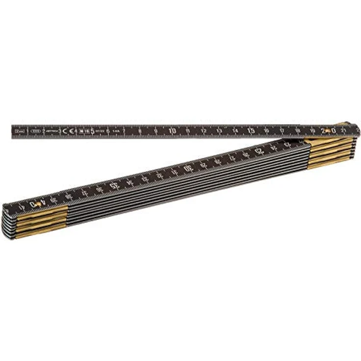 Metrica 21036 2 m Alu-Gliedermassstab Oxyd, schwarz – Bild 2