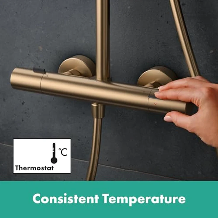 hansgrohe Pulsify S Puro Duschsystem 260, 1jet, Ecostat Fine mit Handbrause 3jet und EcoSmart-Technologie – Bild 5