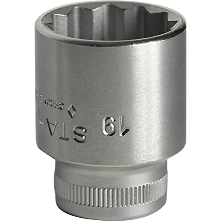 Stahlwille Bit- und Steckschlüsselset 3/8″, Steckschlüsseleinsätze 19 mm, Hochleistungsstahl verchromt, DIN 3124, ISO 2725-1