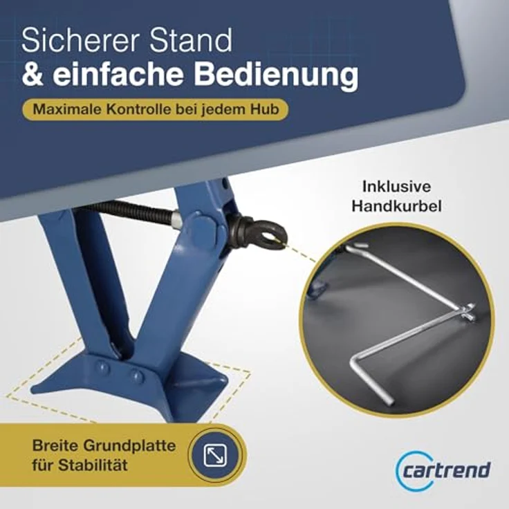 Unitec Scherenwagenheber 1000 kg – Bild 7