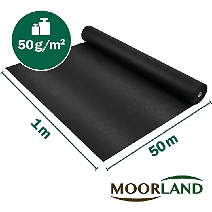 Moorland Unkrautvlies Gardur Schwarz 100cm, 5000 – Bild 4