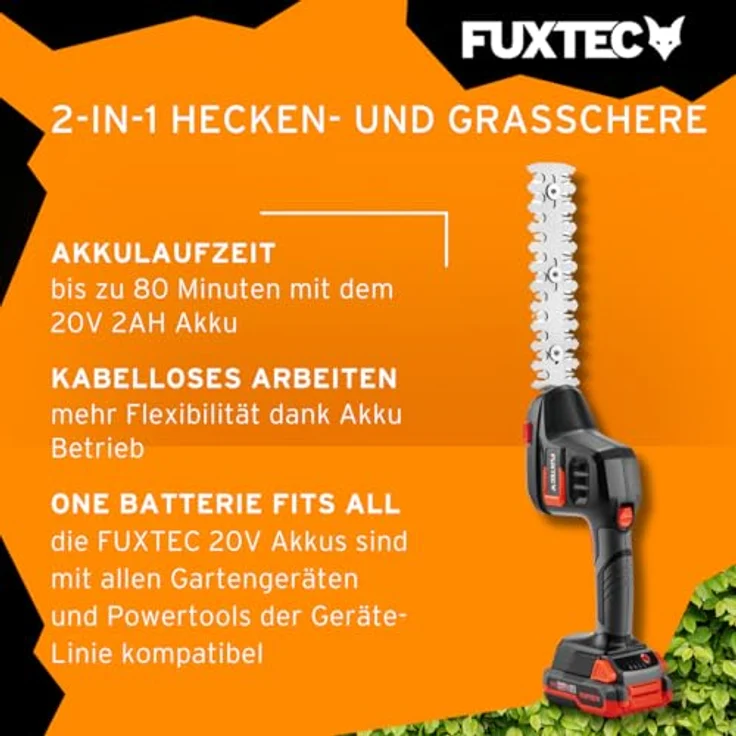 FUXTEC Akku-Heckenschere FX-E1HAS20SET, 20V Handastschere, super leicht und leise – Bild 5