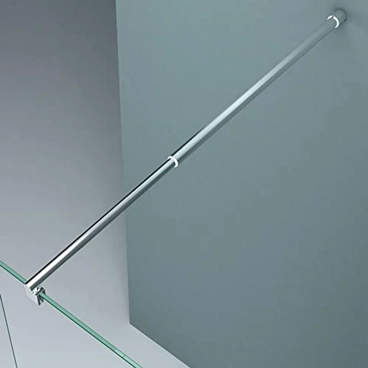 doporro Luxus Duschwand Duschabtrennung Bremen1MS 80x200cm Walk-In Dusche mit Stabilisator Echtglas 8mm ESG-Sicherheitsglas Klarglas Nanobeschichtung – Bild 3