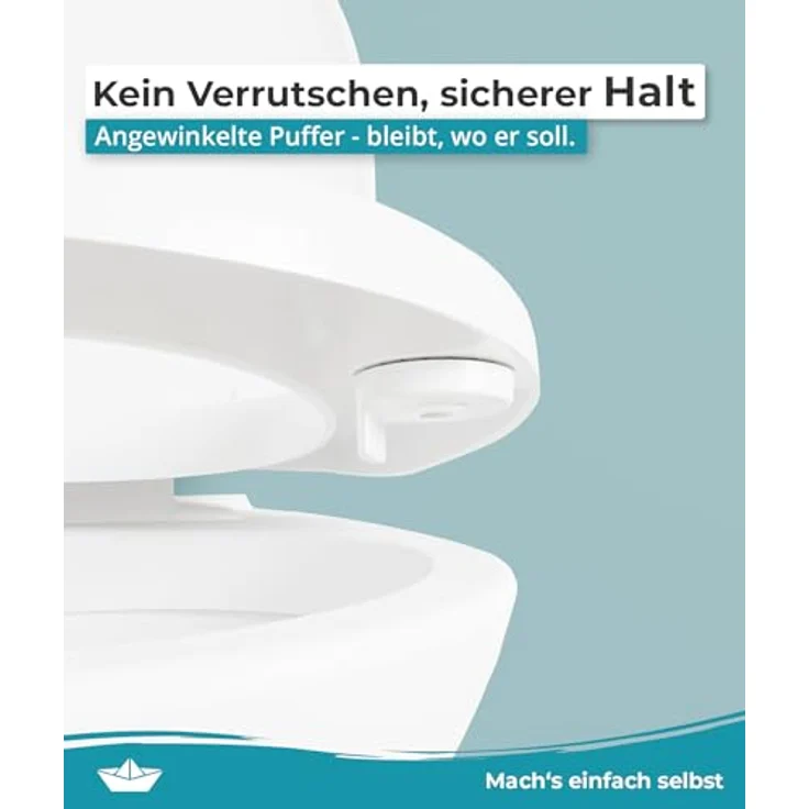 Calmwaters WC-Sitz erhöht 5 cm mit Griff, Absenkautomatik, antibakteriell, Duroplast, Made in EU, Modell 26LP6230 – Bild 4