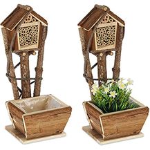 Bild für Relaxdays Bienenhotel mit Blumentopf