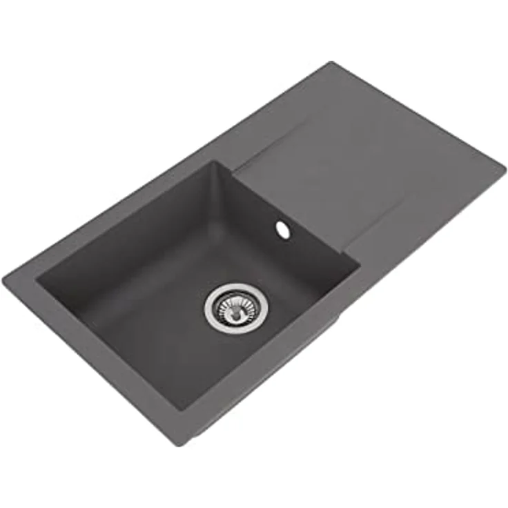 Respekta Denver Mineralite Einbauspüle mit 1 Becken, 78 x 44 cm, betongrau – Bild 4