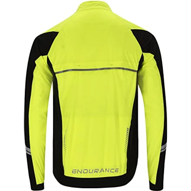Endurance Wales, Herren Velojacke, wasserdicht und atmungsaktiv, Gelb, 3XL mit Rückentaschen – Bild 2