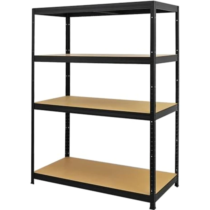 Proregal Schwerlastregal Mega Deal Big Elephant, 160 x 120 x 60 cm, Traglast 200 kg pro Boden, 4 Böden, Schwarz – Bild 6