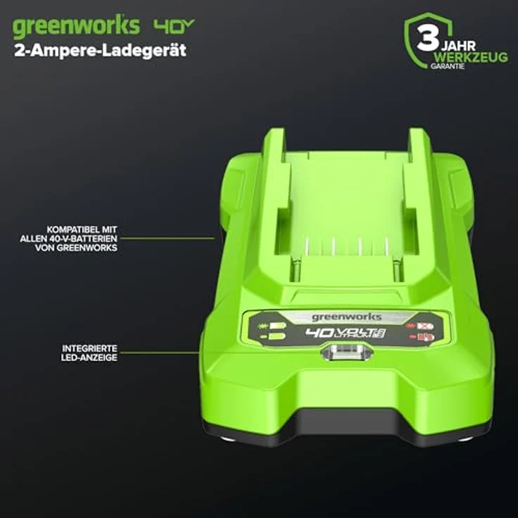 Greenworks Ladegerät mit VDE 40 V 2 A – Bild 3