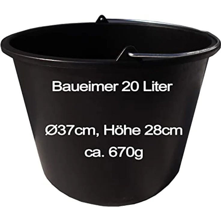 Hossi's Wholesale - 10 Stk. 20 Liter Baueimer Mörteleimer Putzeimer Maurereimer Eimer - 10 Baueimer – Bild 5