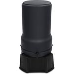 YourCasa Regentonne 110L [RainBell] mit Standfuss, Deckel & Wasserhahn - Regenfass Frostsicher Kunststoff - Garten Wassertank Anthrazit 110L