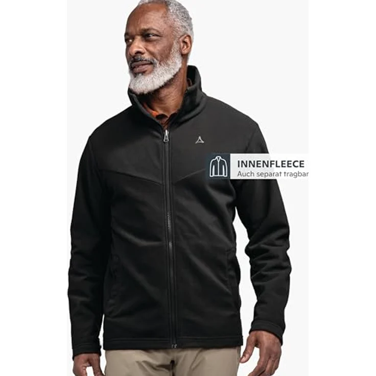 Schöffel Doppeljacke Hiking 3in1 Jacket Style Okere MNS, Wassersäule 10.000 mm, atmungsaktiv, schwarz – Bild 5