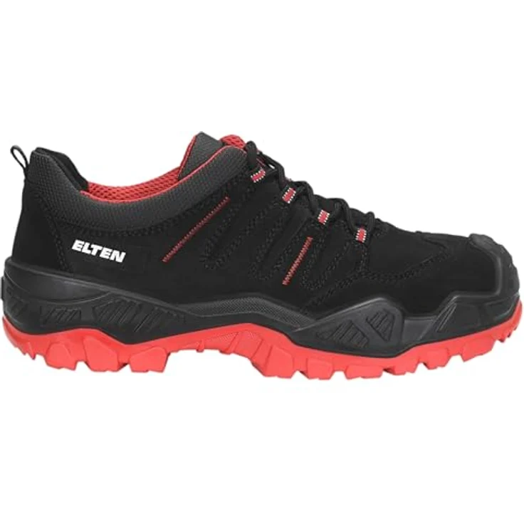 Elten QUENTIN black-red Low ESD S3S Sicherheitshalbschuh mit Stahlkappe, metallfreiem Durchtrittschutz und PU-Überkappe, Größe 47 EU – Bild 3
