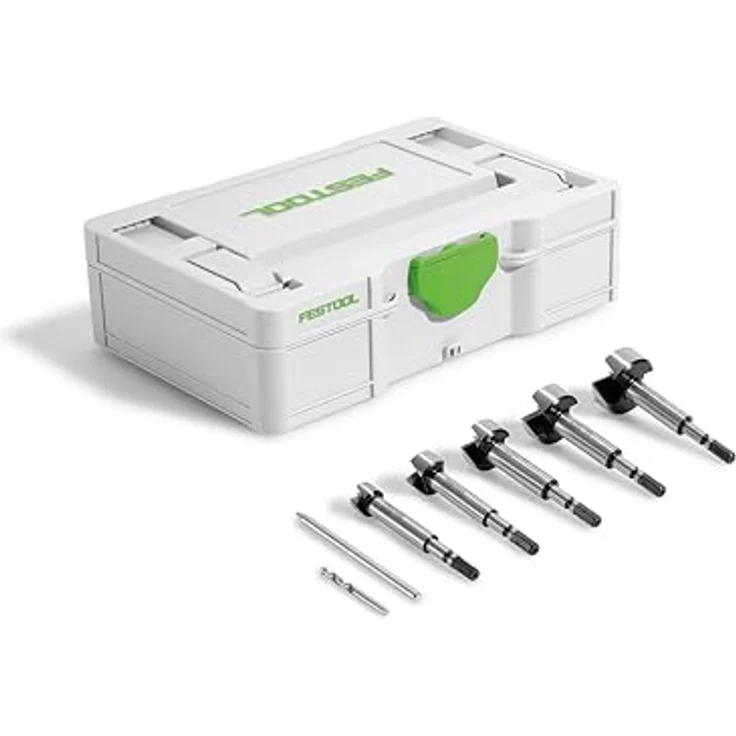Festool Forstnerbohrer-Set SYS3 S 76-FB CE-SORT/5, 5-teilig mit Systainer und austauschbaren Zentrierbohrer, für präzise Sacklöcher und Winkelbohrungen – Bild 2