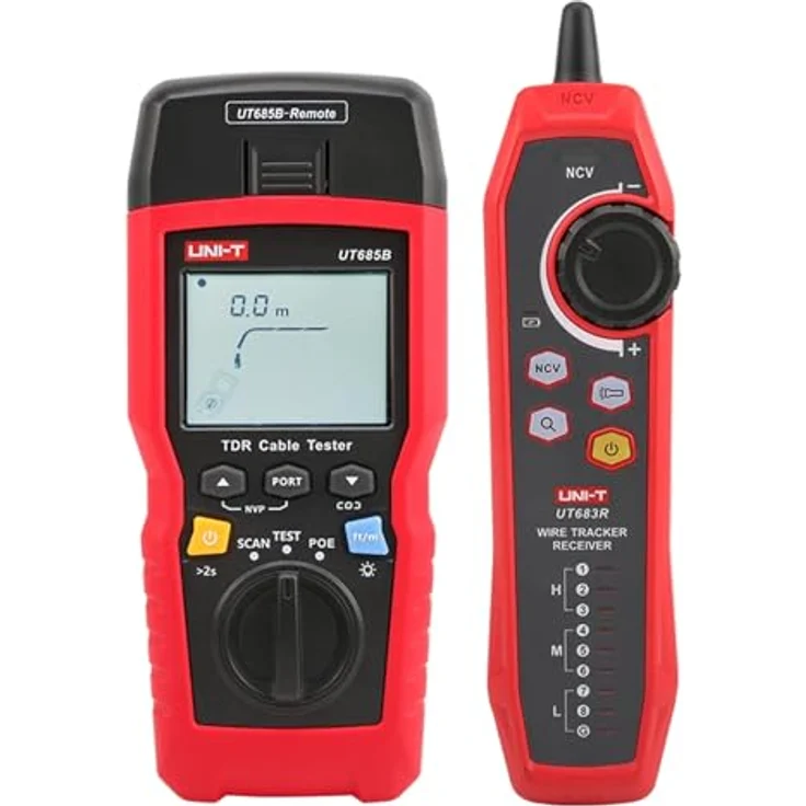 UNI-T TDR UT685B Netzwerkkabel-Tester, PoE-fähig, 2,8" LCD-Display, RJ45, RJ11, Messung bis 500 m – Bild 1