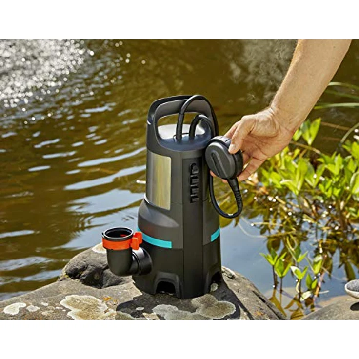 Gardena Schmutzwasser-Tauchpumpe 25000 (9046-20) Schmutzwasserpumpe 1.100 Watt 25.000 l/h Entwässerung max. Förderhöhe 11 m max. Förderdruck 1,1 bar max. Partikelgröße 38 mm – Bild 5