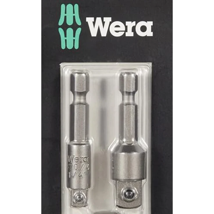 Wera Verbindungs-Set, 1/4", 3/8", 1/2", 6-Kant, Bithalter für Steckschlüsseleinsätze – Bild 3