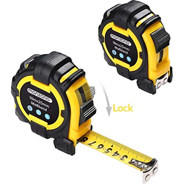 Maßband 3m 5m 7,5m 10m Bandmaß Rollmaßband Messband Rollmeter Rollband monzana® 10m – Bild 9