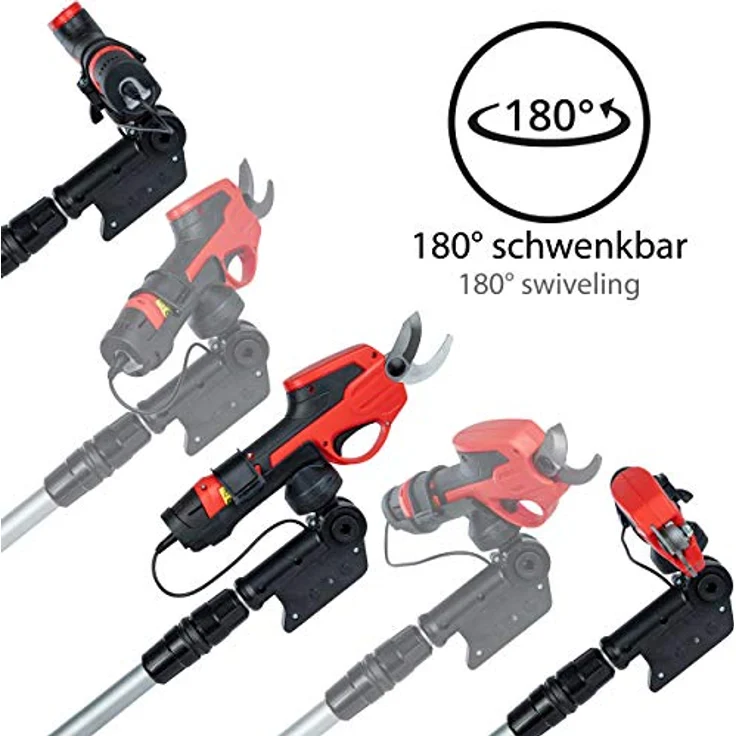 ONVAYA Elektrische Gartenschere mit Teleskopstiel | Astschere | Strauchschere mit Akku | Baumschere | Teleskopschere | Astschneider – Bild 4