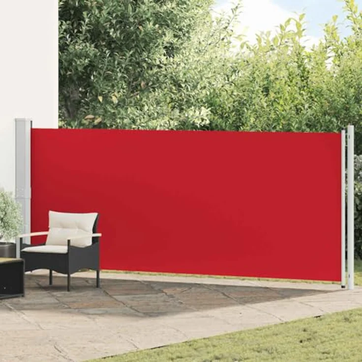 vidaXL Seitenmarkise, Seitenmarkise in Rot, UV-beständig und wasserfest, 160 cm Höhe – Bild 2