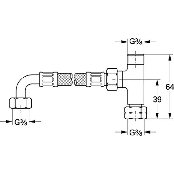 Grohe Grohtherm Micro Spültischarmatur, Anschlussset inklusive flexibler Anschlussschläuche, Chromoberfläche – Bild 3
