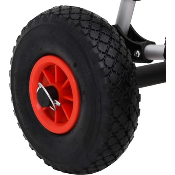 vidaXL SUP-Transportwagen Klappbar für Surfbrett, Aluminium, schwarz/silbern, 45 kg Belastbarkeit, inkl. Schaumstoffpolsterung und Gurten – Bild 8