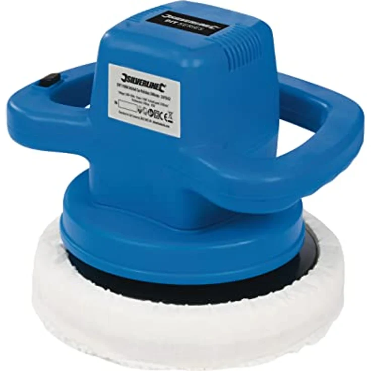 Silverline Karosserie-Poliermaschine, 110 W, 240 mm, exzentrische Schleifbewegung mit Auftrags- und Polierhauben – Bild 1