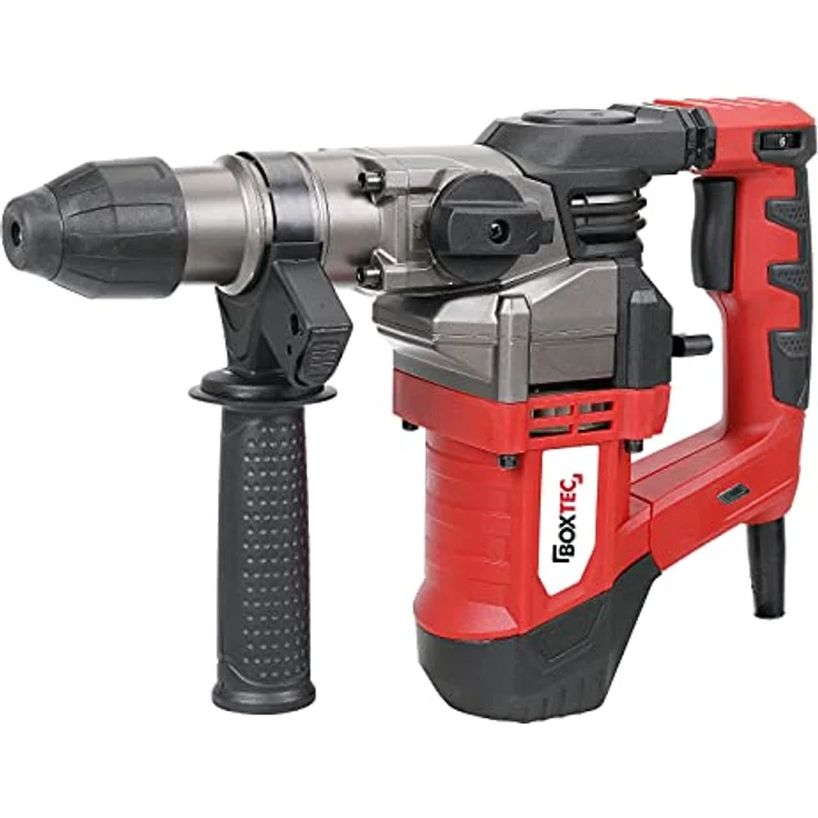 BOXTEC Bohrhammer TRH 1500 mit LED-Statusanzeige 3 Funktionen, 230 V, Drehstopp / Rutschkupplung, komplett Set inkl. 7-teiliges Zubehör, SDS-PLUS 1500W – Bild 3
