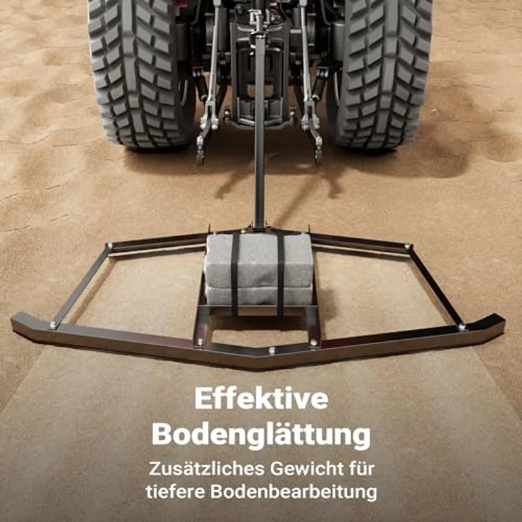 Wiltec Schleppegge 190 x 98 cm, robuste Wiesenegge für Rasentraktor, ATV und UTV, ideal zur Bodenbearbeitung und Bodennivellierung – Bild 4