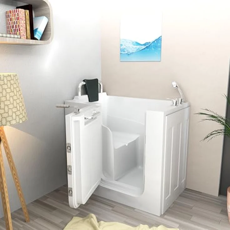 Senioren Sitzbadewanne Senioren Badewanne Sitzwanne Wanne mit Tür S08-A – Bild 4