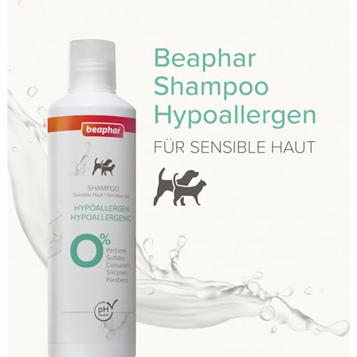 beaphar Tiershampoo Hypoallergen, pH-neutrales Shampoo für Hunde & Katzen, 250 ml – Bild 3