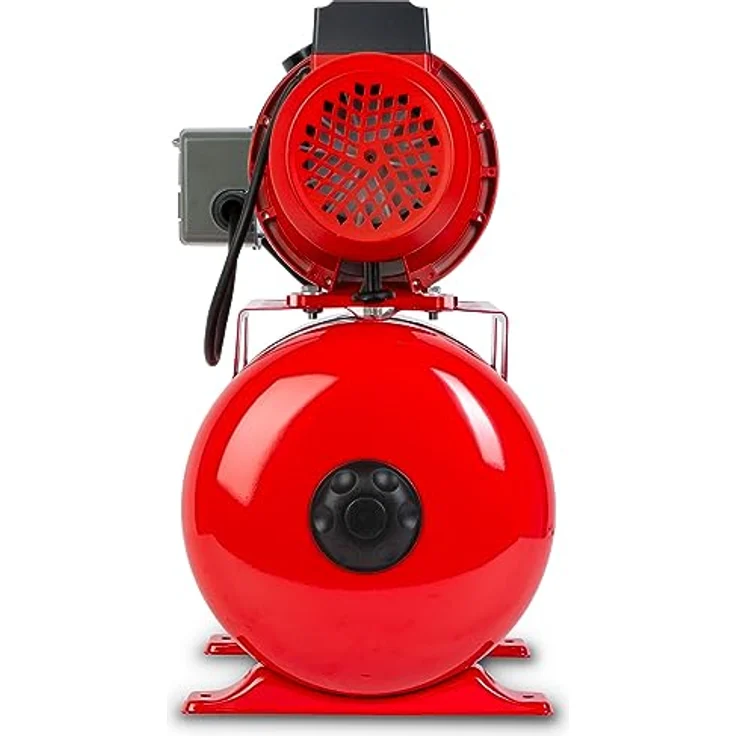 EBERTH DW26-HWW750/24 Hauswasserwerk, 3600 L/h Förderleistung, 750W Pumpe mit Druckschalter für Automatikbetrieb, 9 m Ansaughöhe, Edelstahl und lackiertes Aluminium – Bild 5