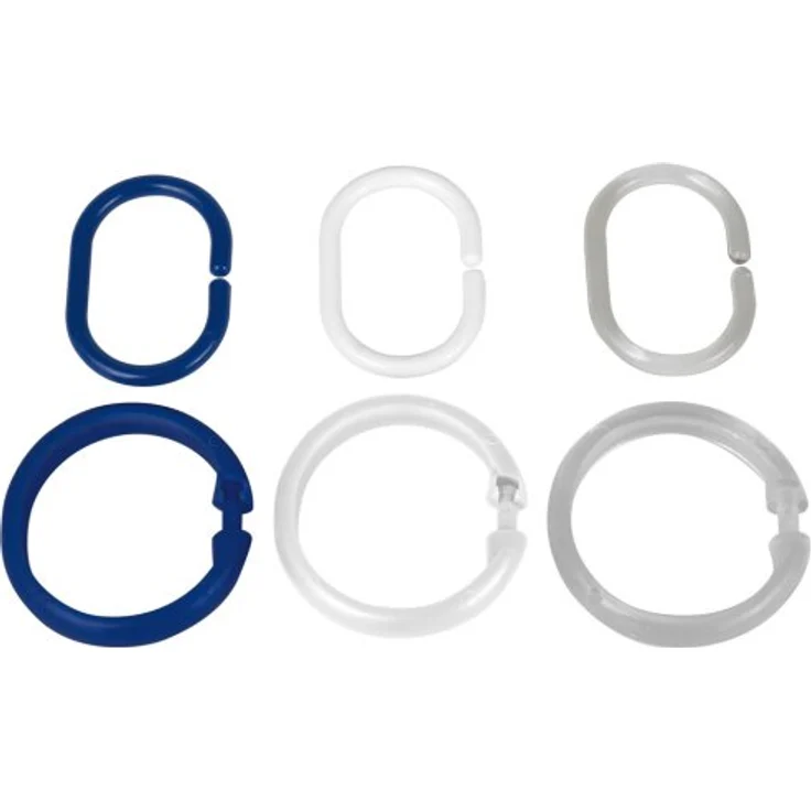 Duschvorhang-Ringe transparent, 12-er Set – Bild 3