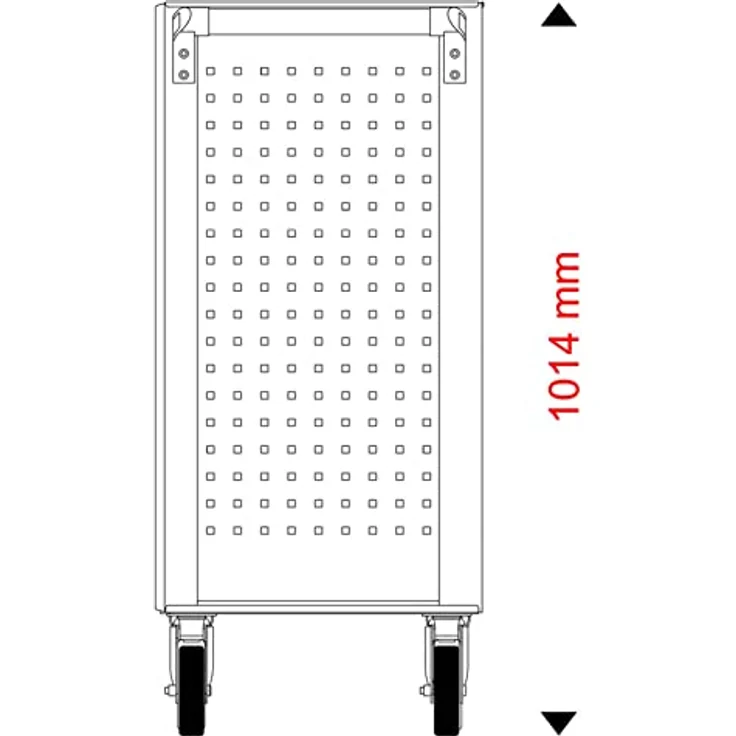KS Tools ECOline Werkzeugwagen 897.7515, Werkstattwagen mit Zentralverriegelung, 100% Auszug, rutschfesten Gummieinlagen, Stahlblechkonstruktion, schwarz – Bild 9