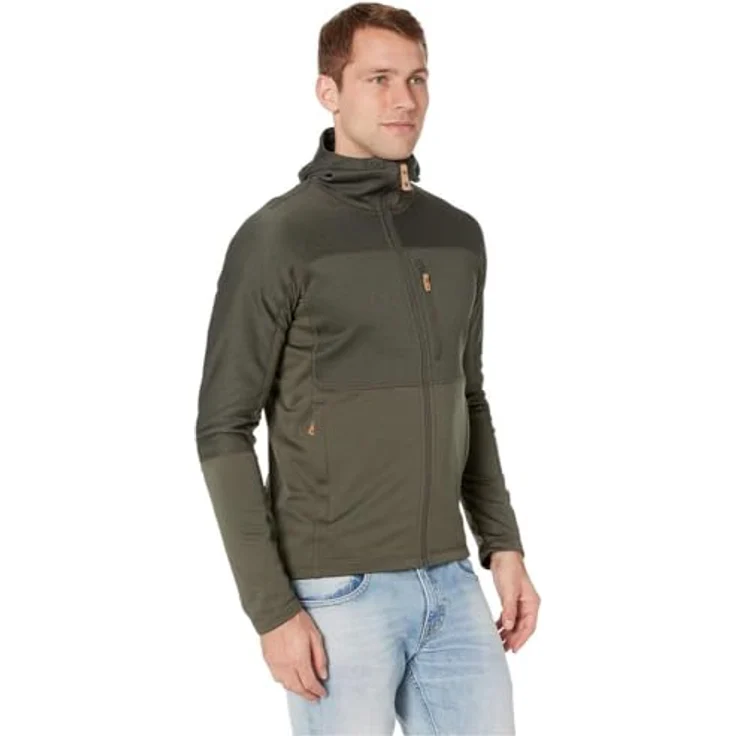 Fjällräven Fleecejacke Abisko Trail, Leichter Hoodie aus verschiedenen Fleecematerialien, schwarz – Bild 4