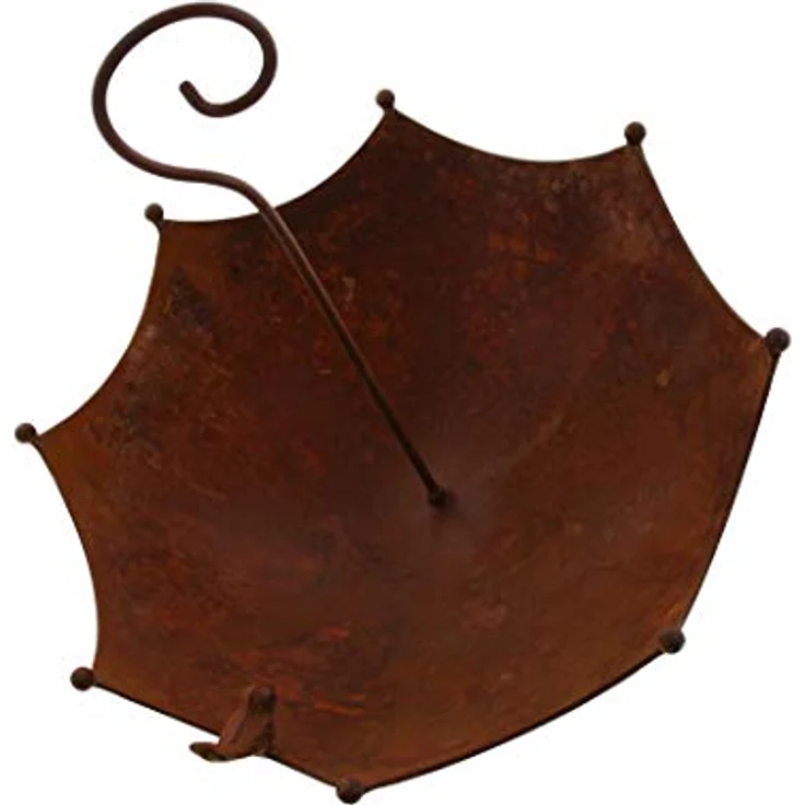 Vogeltränke Schirm, Metall in Trendiger Rostoptik – Bild 4