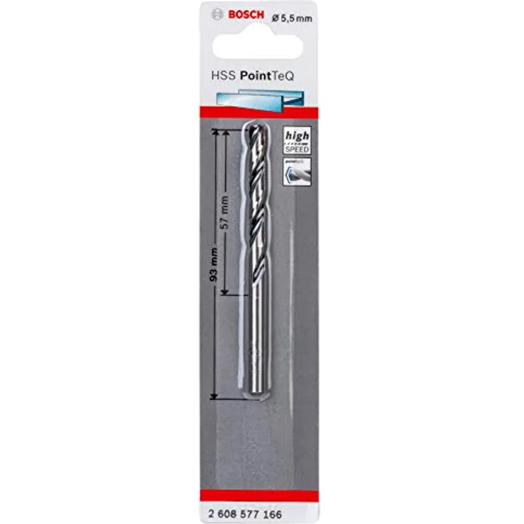 Bosch Accessories HSS-Spiralbohrer PointTeQ 5,50 mm, Metallbohrer mit selbstzentrierender Spitze und erhöhter Bohrrate