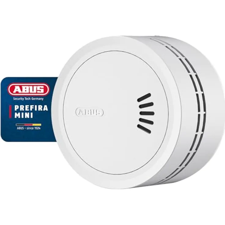 ABUS Prefira Mini, Q-Label zertifizierter Mini-Rauchmelder mit 10-Jahres-Batterie, Fehlalarmreduzierung und Magnethalterung