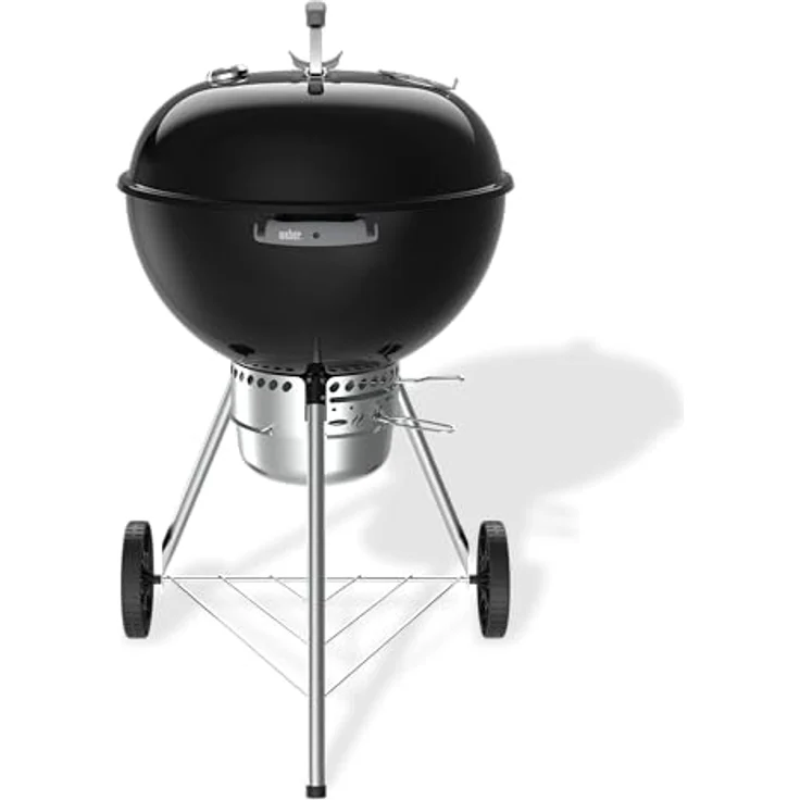Weber Original Kettle Premium Holzkohlegrill, 57 cm mit Porzellanemailliertem Deckel, One-Touch-Reinigungssystem und integriertem Deckelthermometer, Schwarz – Bild 2