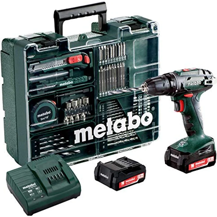 Metabo 60220688 Akku-Bohrschrauber BS 14.4 Set 14,4 V, 2x 2 Ah Li-Ion Akkus, Ladegerät und Zubehör-Set, im Kunststoffkoffer – Bild 2
